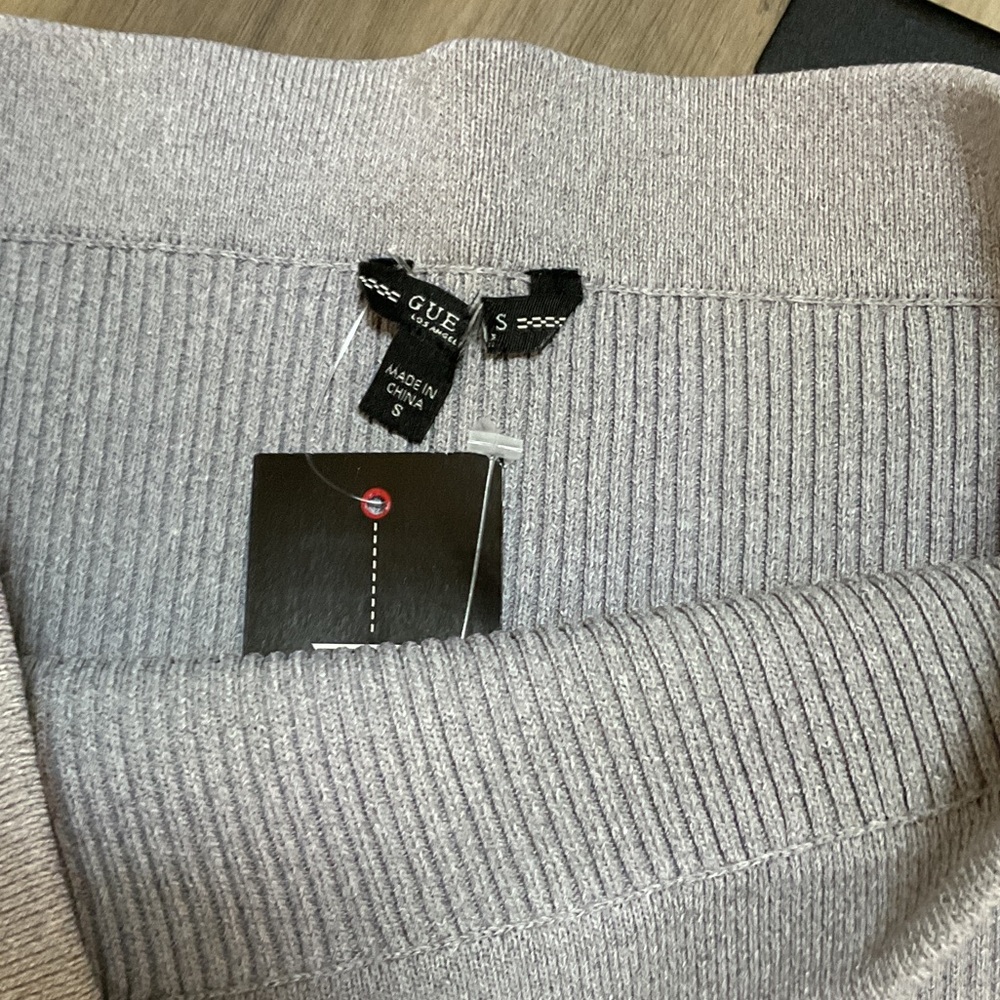 Guess grey  Ribbed Knit Pencil Skirt with Front Slit - Picture 2 of 4